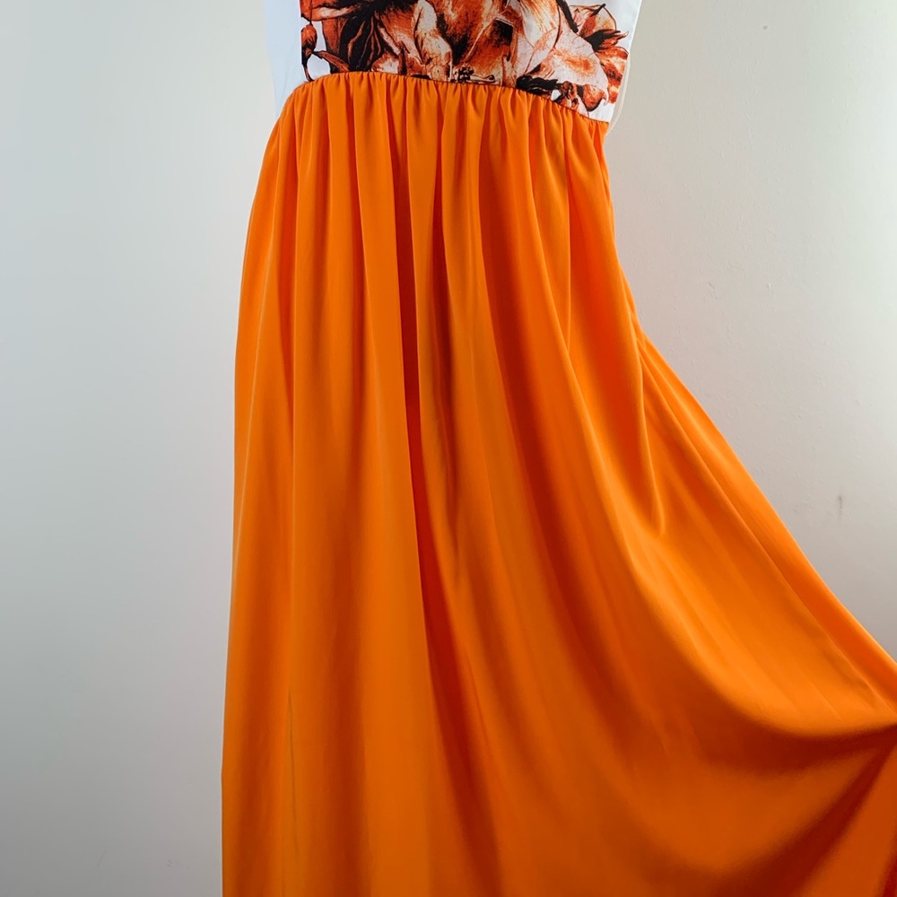 Beautiful Sachin + Babi Firefly Dress Orange White - Picture 6 of 8